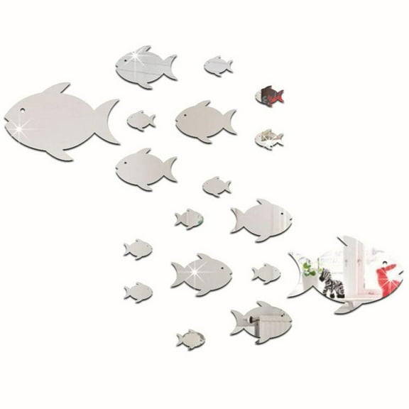 Wall Stickers Fish Shape Wall Sticker Bedroom Living Room Backdrop Wall Decoration