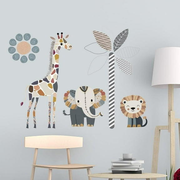 Wall Stickers Giraffe Peel and Stick Wall Decals 2 Sheets Removable Art Decor