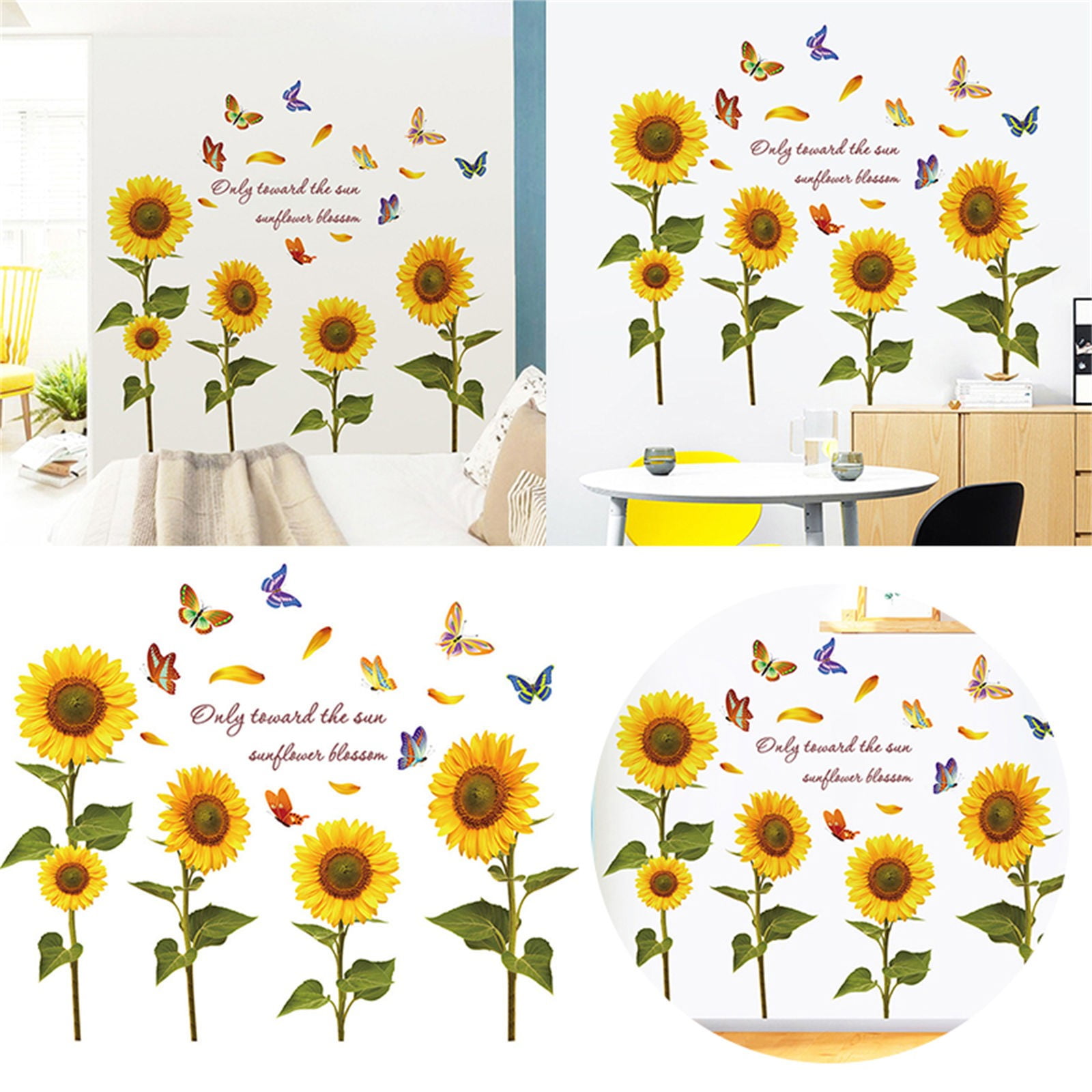 Wall Stickers Home Decora Sticker Sunflower Wall Decals By SPRING PARK