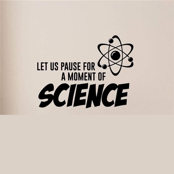 Wall Stickers Let Us Pause for A Moment of Science Wall Decal Classroom Art Vinyl Wall Decor Wall Art 58x44cm