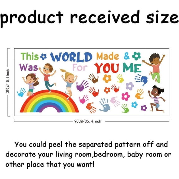 Wall Stickers Motivational Quotes Wall Decals This World Made was for You&Me Stickers and Murals Art PVC Wall Decal for s Bedroom