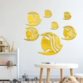 thumbnail image 1 of Wall Stickers Sea Animals Fishes Theme Waterproof Acrylic Mirror Wall Decor Stickers Removable Dog Diy Sticky Mural Stickers Decals For Living Room Kid Baby Bedroom Bathroom,Gold Home Wall Stickers, 1 of 4