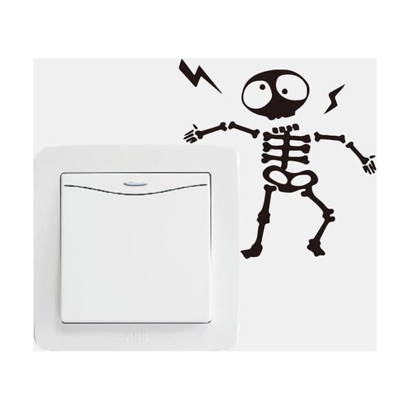 Wall Stickers Skeleton Removable Personality Wall Sticker Living Room Bedroom Wall Sticker, Halloween Home Wall Stickers