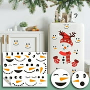 Wall Stickers,Stickers Refrigerator Christmas Self-adhesive Stickers Stickers PVC Decorative CHRISTMAS Snowman Wall Stickers Expression Stickers Wall Sticker Custom Stickers,White
