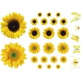 thumbnail image 1 of Wall Stickers Sunflower Wall Stickers with 3D Butterfly, Removable Wall Stickers Wall Decals Mural Decal Living Room DIY Art Decals (Yellow), 1 of 5