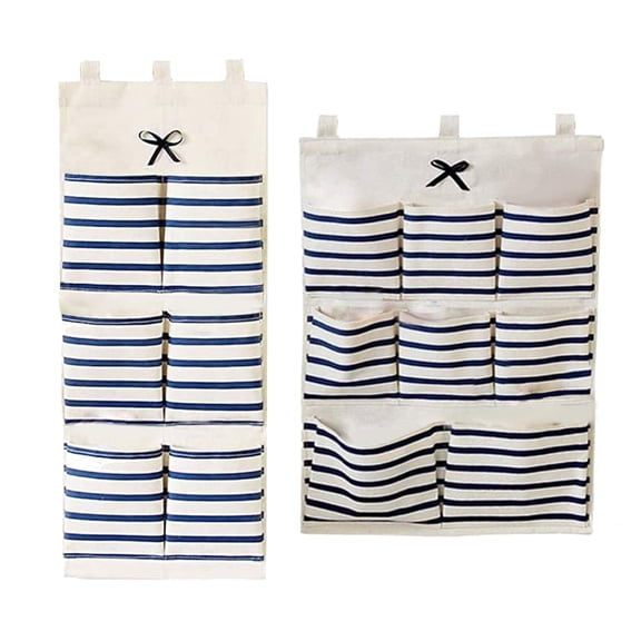 Wall Storage Pockets 6 Pockets and 8 Pockets,Wall-Mounted Storage Pockets Cotton and Linen Multi-Functiona Lbed Room Wall Mounted