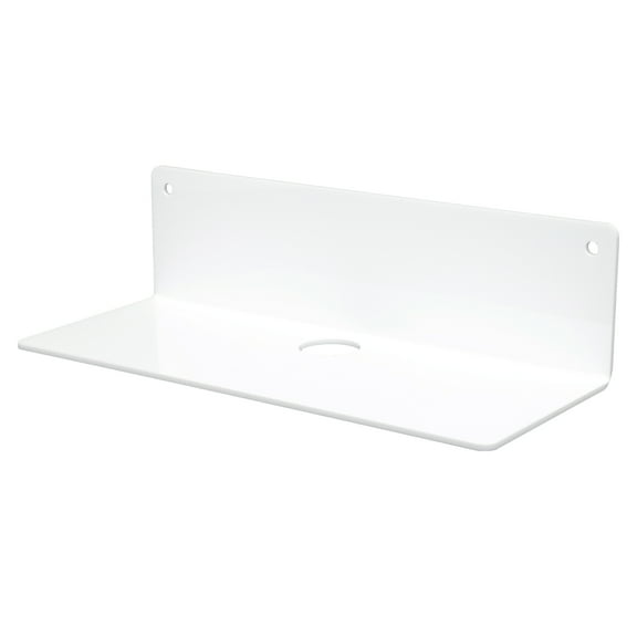 STRANDCHIC Small Wall Mounted Shelf with Transparent Speaker Stand, and Space-Saving 1 Set for Home and Office