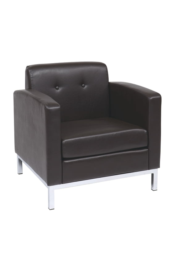 Wall Street Armchair Espresso Faux Leather
