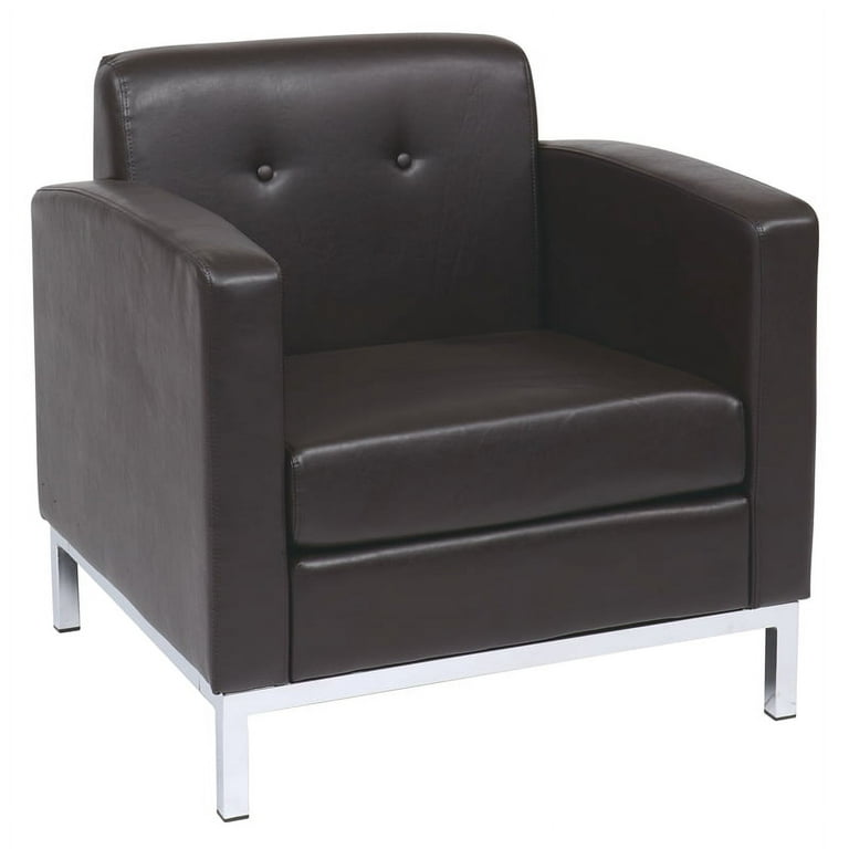 Wall Street Arm Chair Espresso Faux Leather