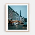 thumbnail image 1 of Wall Street, Kingston 02 - Kingston New York Photography Architecture Street Photography City Winter Nightlife Vintage Travel Poster Oak Framed Wall Art Print 18 x 24 inches, 1 of 12