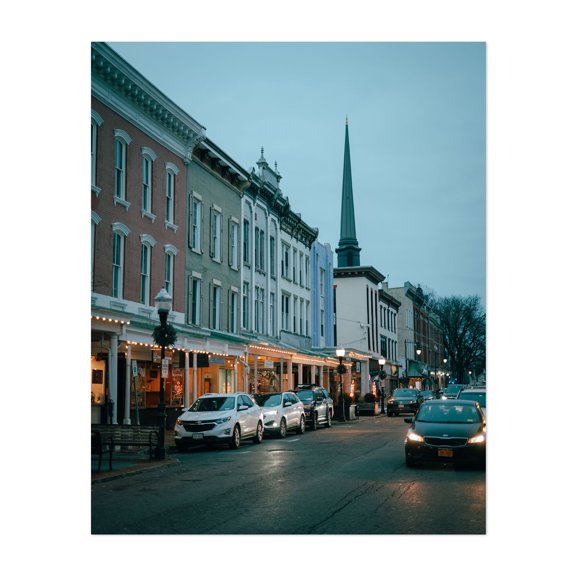 Wall Street, Kingston 02 - Kingston New York Photography Unframed Wall Art Print 8 x 10 inches