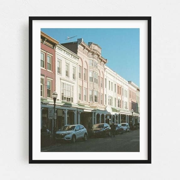 Wall Street, Kingston - Kingston New York Photography Black Framed Wall Art Print 30 x 40 inches
