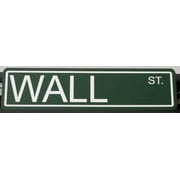 Wall Street METAL STREET SIGN 6X24 NEW YORK NY STOCKS STOCK EXCHANGE BROKER MICHAEL DOUGLAS CHARLIE SHEEN MONEY JOURNAL WEALTH POWER MOVIE BAR GARAGE MAN CAVE RESTAURANT HOME OFFICE ART GIFT