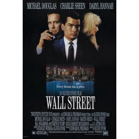 Wall Street Movie poster Wall Art Metal Sign 8inx 12in Metal Print 8x12 Square Adults AB Posters