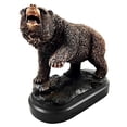 thumbnail image 1 of Wall Street Stock Market Grizzly Bear Attacking Paw Slash Bronze Electroplated Figurine, 1 of 4