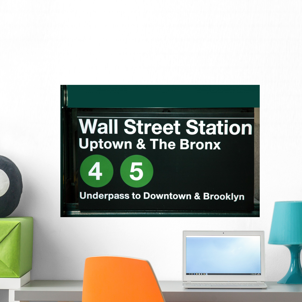 Wall Street Subway Station Wall Mural by Wallmonkeys Peel and Stick ...