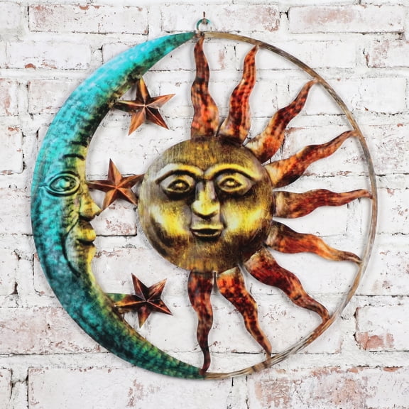 Tineasur metal moon wall decor outdoor sun moon wall sculpture Home Decor 1 Pc