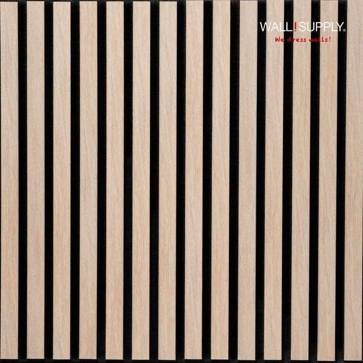 Natural Oak 3D Acoustic Polystyrene Wall Panels Set of 6