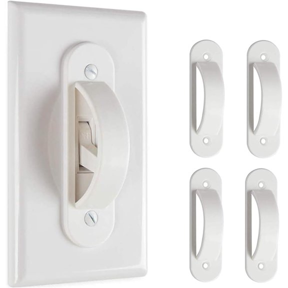 Wall Switch Guards Plate Covers Child Safety Security Home Decor (4 Pack), White - Keeps Light ON Or Off Protects Your Lights or Circuits from Accidentally Being Turned on or Off