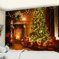 thumbnail image 1 of Wall Tapestry Christmas Colorful Tapestry Backdrop, Xmas Santa Claus, Reindeer, Tree and Fire Place for The Living Room Background Wall Hanging for Party Home Christmas Wall Decor, 1 of 2