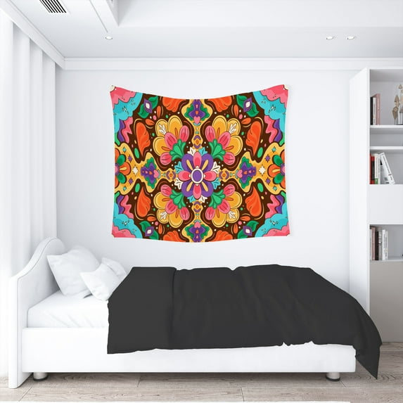 Wall Tapestry- Colorful Psychedelic Art - Made In the usa- 24 x 36 Inches