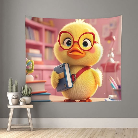 Wall Tapestry Funny Reading Duck 15 Tapestry, Anime Tapestry Wall Hanging Decor For Bedroom