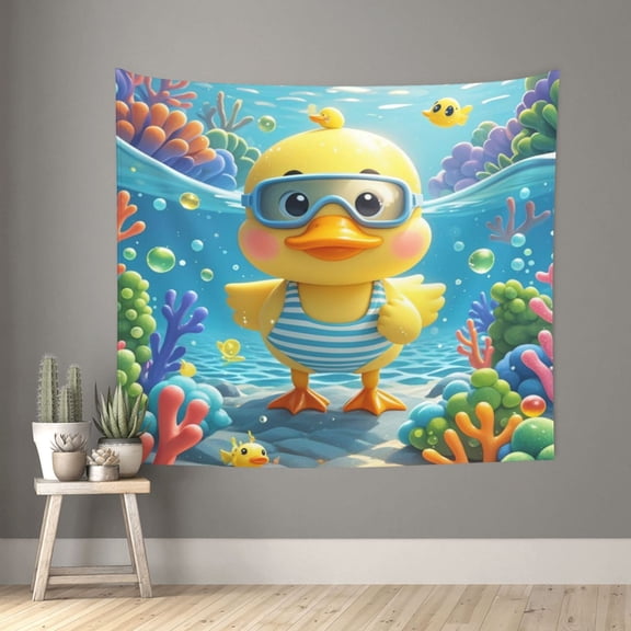 Wall Tapestry Funny Room Decor Tapestries, Bikini Duck 14 Wall Tapestry Funny For Bedroom Living Room Dorm