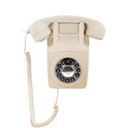 Wall Telephone, Corded Landline Phone for Home, Wall Mounted Retro Telephone, 1960s Old Fashion Antique Phones, Single Line Analog Trimline Phone with Loud Ringer for Seniors Ivory