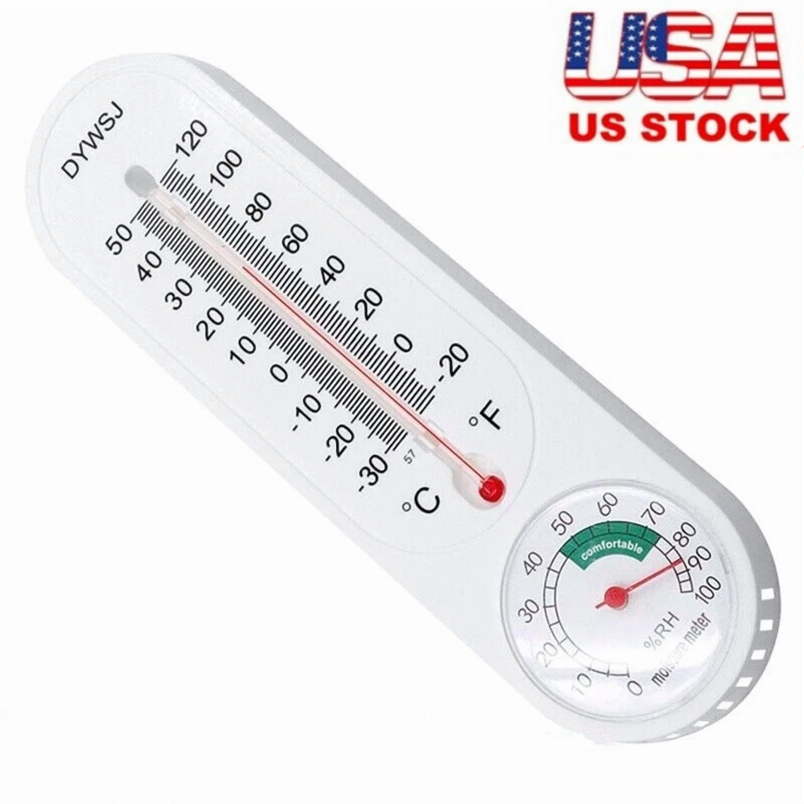 Wall Thermometer Humidity Meter Indoor Outdoor Mount Garden Greenhouse Home Us