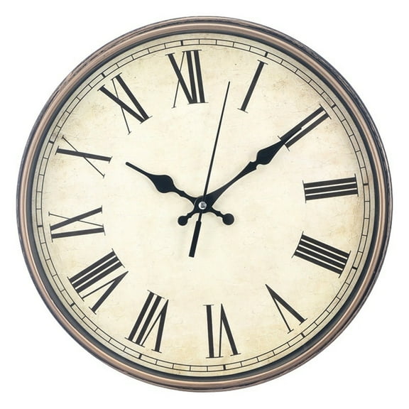 Wall Timepiece, Roman Numeral Clock, 11-inch Quiet Traditional Decorative Circular Timekeepers