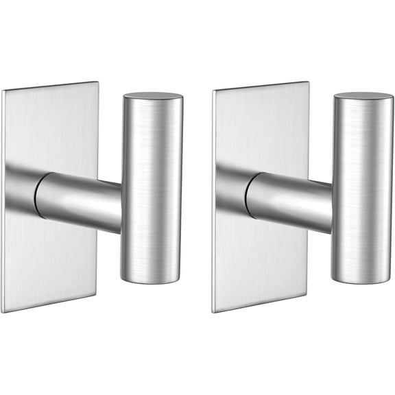 Wall Towel Hooks, Duty Adhesive Hook Waterproof Towel Hooks for Hanging Coat, Clothes, Closet Hook Wall Mount for Kitchen（2 -4Pack）