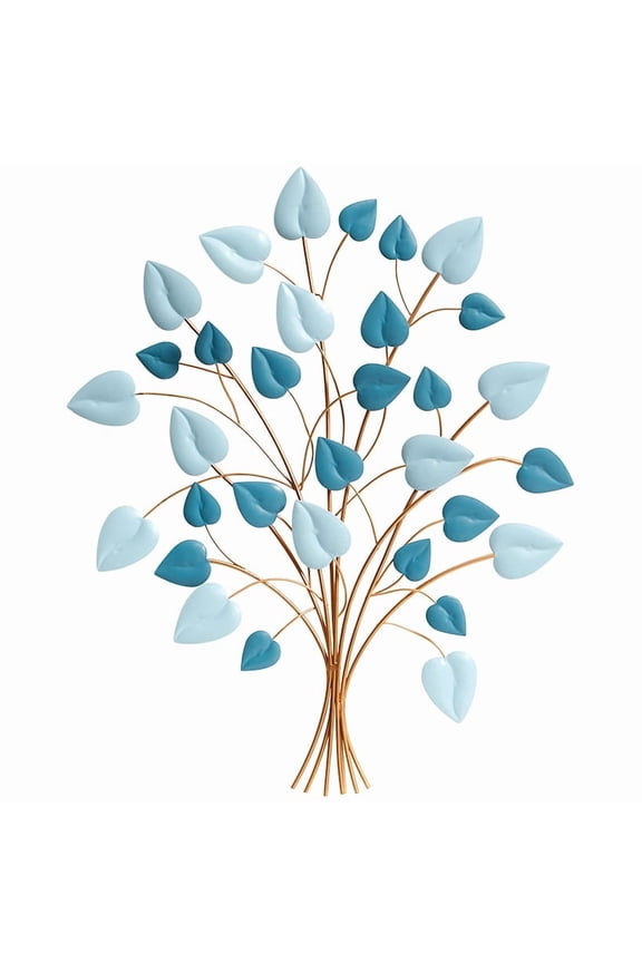 Decorative Metal Wall Tree Décor - Blue/Green, Copper, or Mauve
