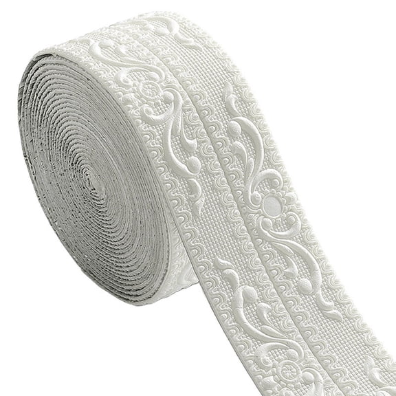 Wall Trim Line Skirting Border 3D Pattern Sticker Self Adhesive Waterproof Wall Border Strip Foam Molding Trim For Home Baseboard Corner Line Wall Waist Lines Wallpaper Wall Decor Paste