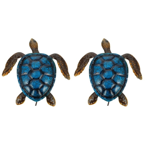 Wall Turtle Metal Art Decor Animal 3D FigurineInspirational Coastal Iron Sculpture Sea Sculptures Turtle Decorations