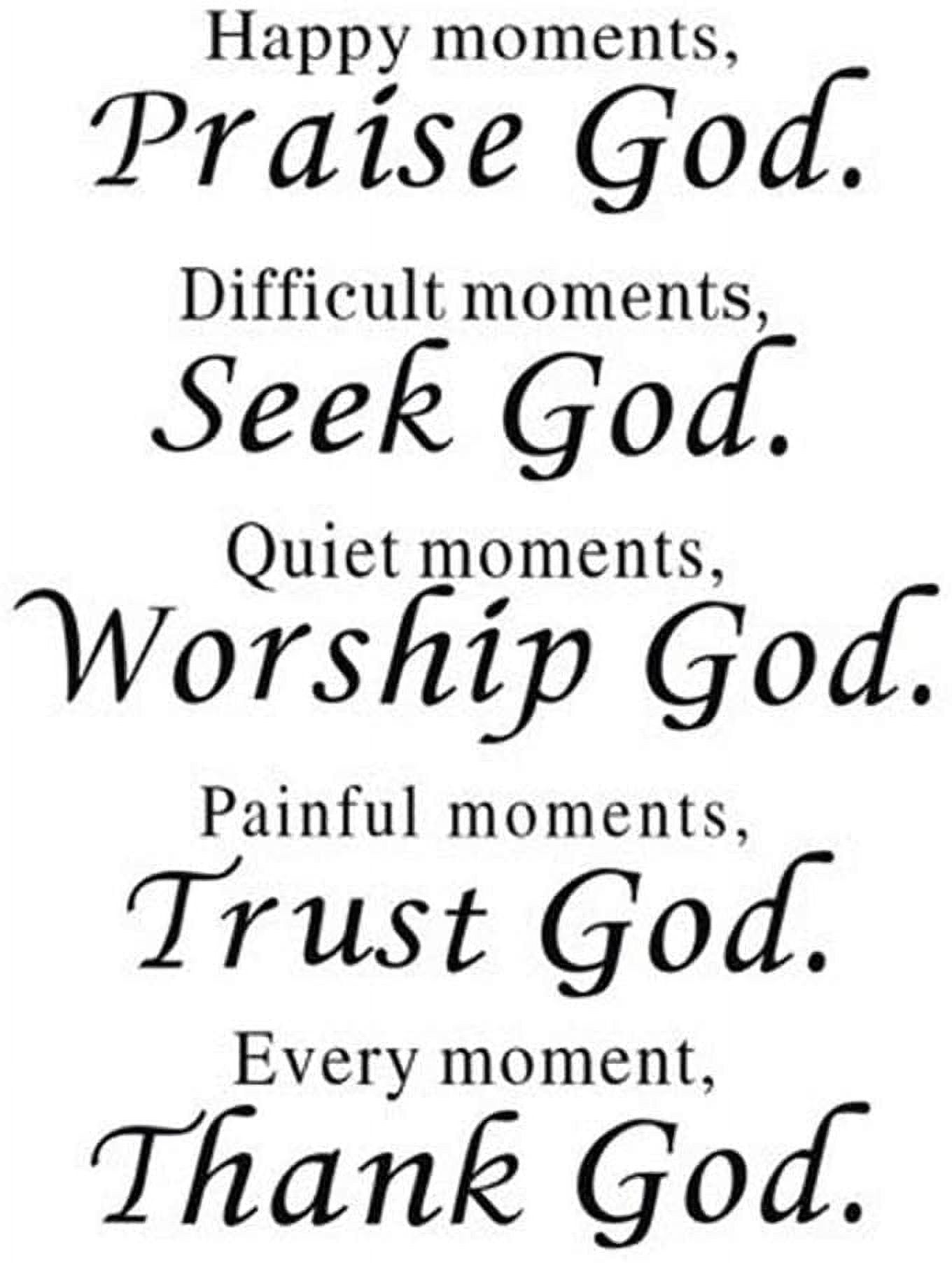 Wall Vinyl Decal Quote Sign Christian Praise God DIY Art Sticker Home Wall Decor