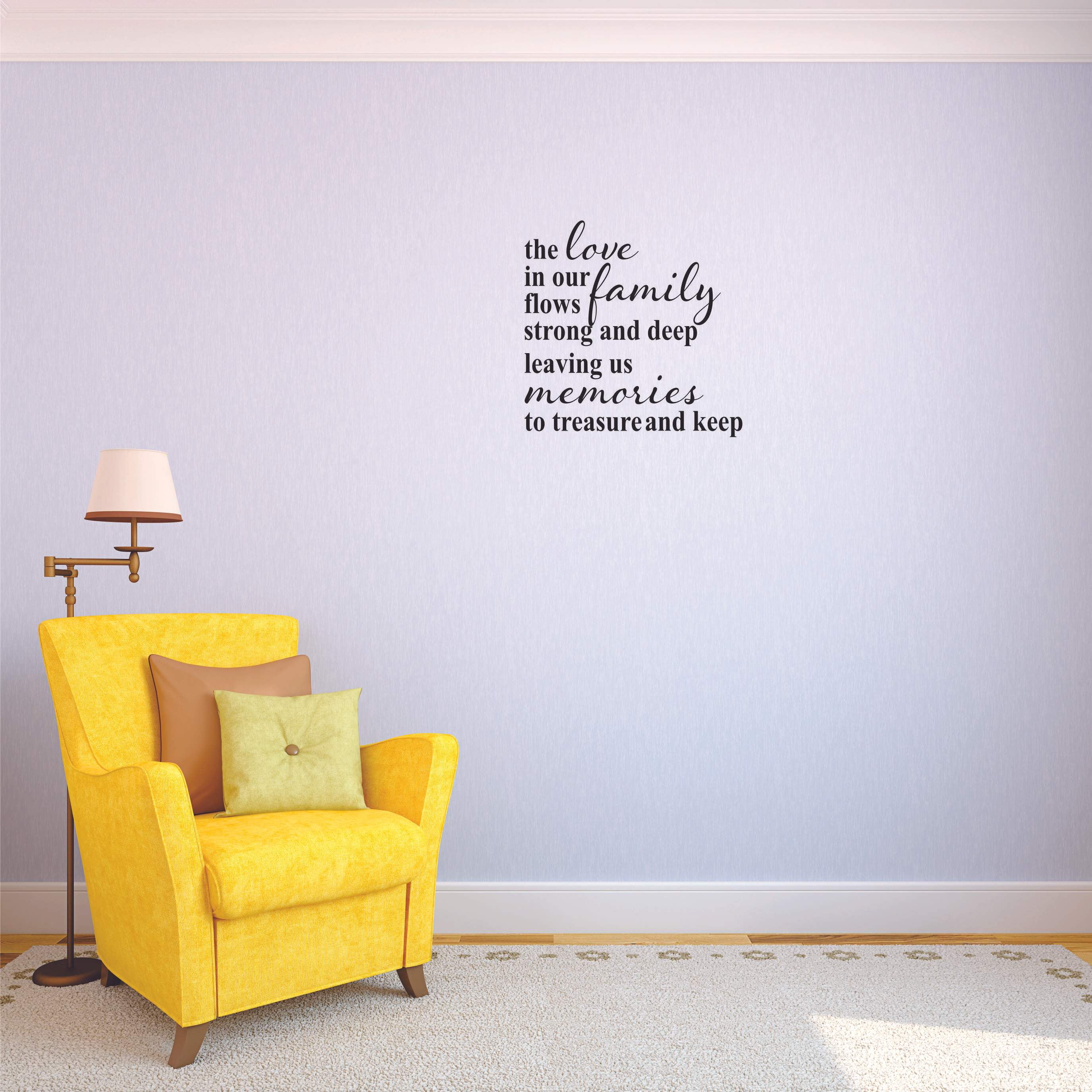 Wall Vinyl Home Decal Family Quotes 12" x 18" ( The Love In Our Family ...
