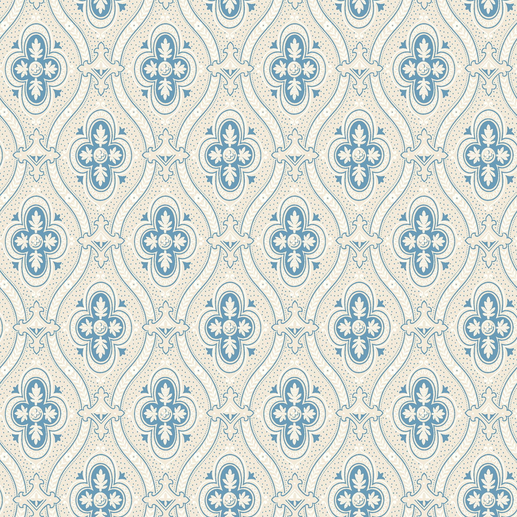 Wall Vision Pigkammaren Blue Ogee Wallpaper