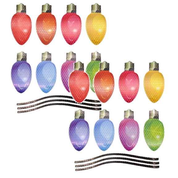 Wall Wall Sticker Set for Home - Modern Bulb Shape Reflective Honeycomb Lattice Design Soft Trunk Body Wall Stickers for Living Room