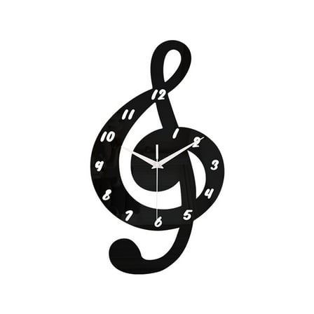 Wall Watch Clock Musical Note Wall Clock Home Music Notes With Piano Keys Wall Clock