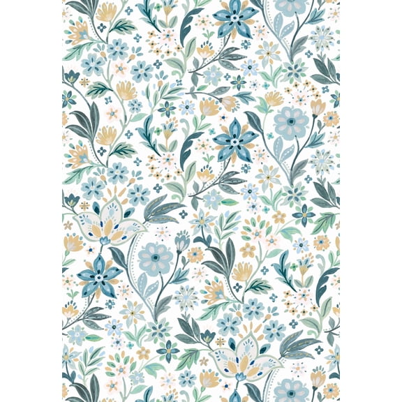 Wall Wear Peel and Stick Wallpaper Sheets, Storybook Romance, Vinyl, 11 in x 16 in, 12 Pack, Water-Resistant, Removable