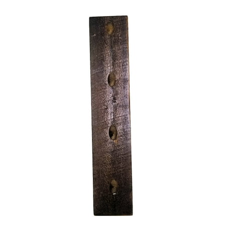 Wall Wine Rack 28x6x2 Rough Cut 3 Bottle Dark Pine Stain