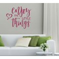 thumbnail image 1 of Wall Words Decal Enjoy The Little Things Vinyl Art Decor Sticker Quotes 26x23-Inch Berry, 1 of 2