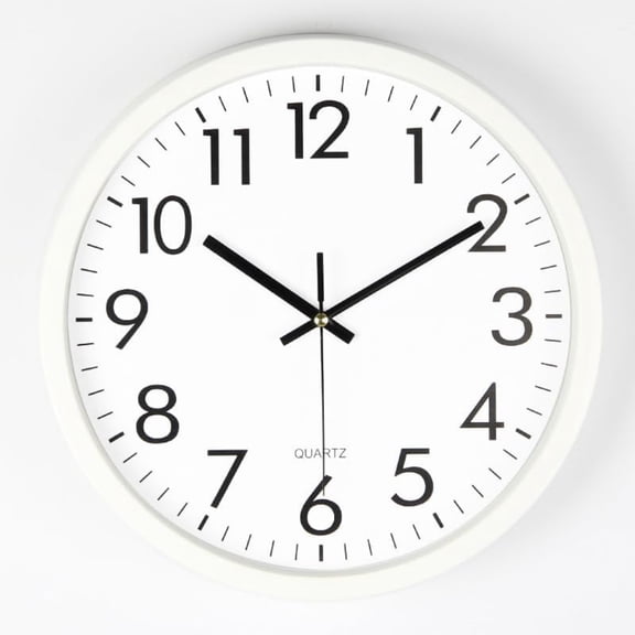 Wall clock 10 inch silent non ticking modern clock battery powered classic minimalist analog decoration suitable for kitchen, living room, office, bedroom, bathroom