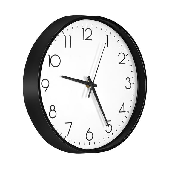 Wall clock Plastic Silent Suitable for decoration 10in Black