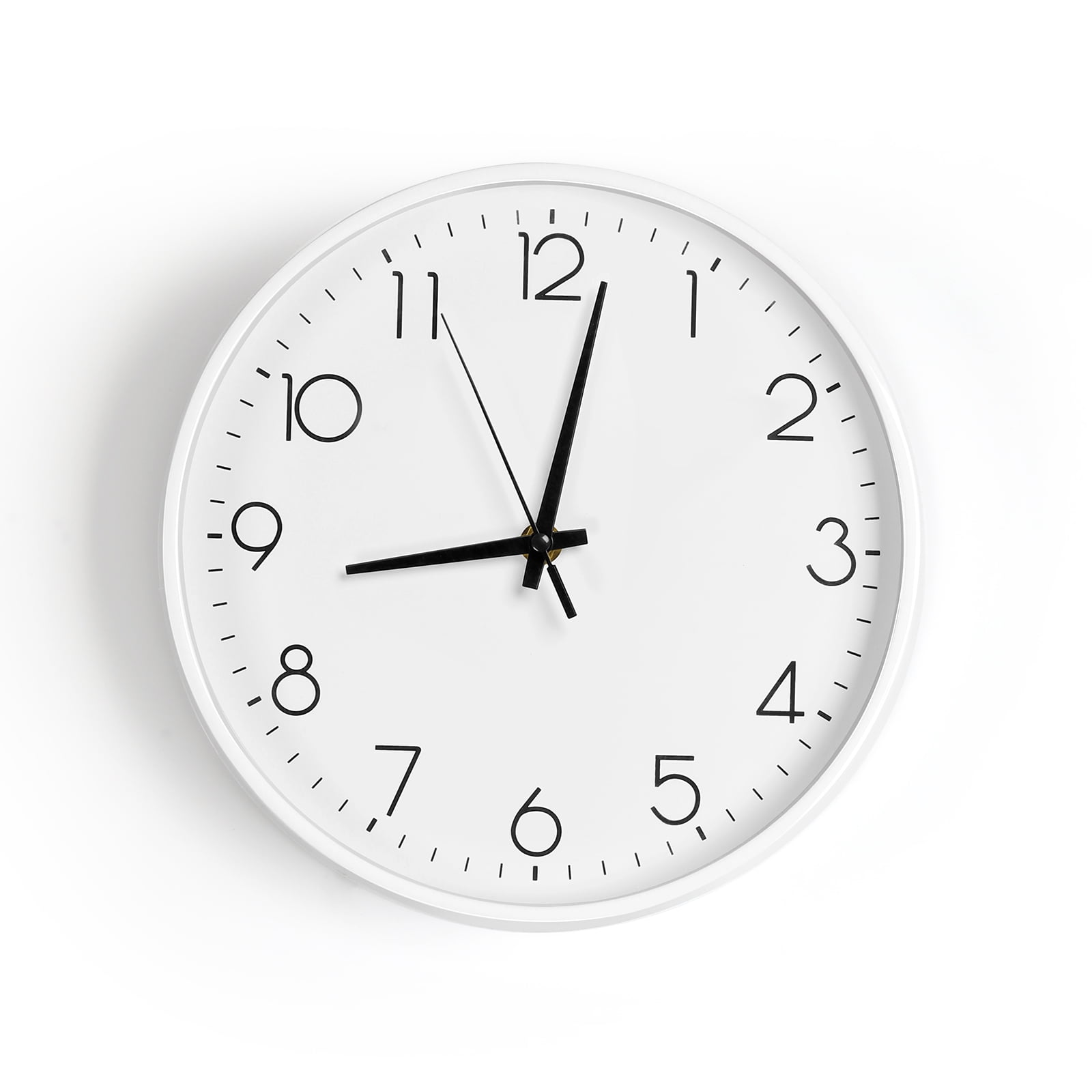 Wall clock Plastic Silent Suitable for decoration 10in White