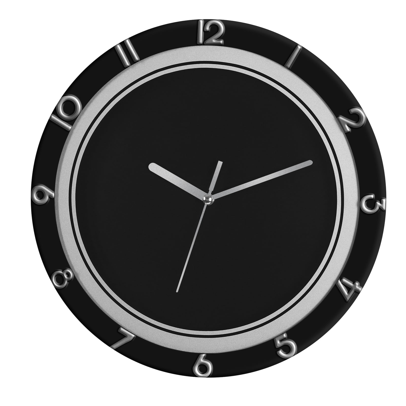 Wall clock Plastic Silent Suitable for decoration 12in Black