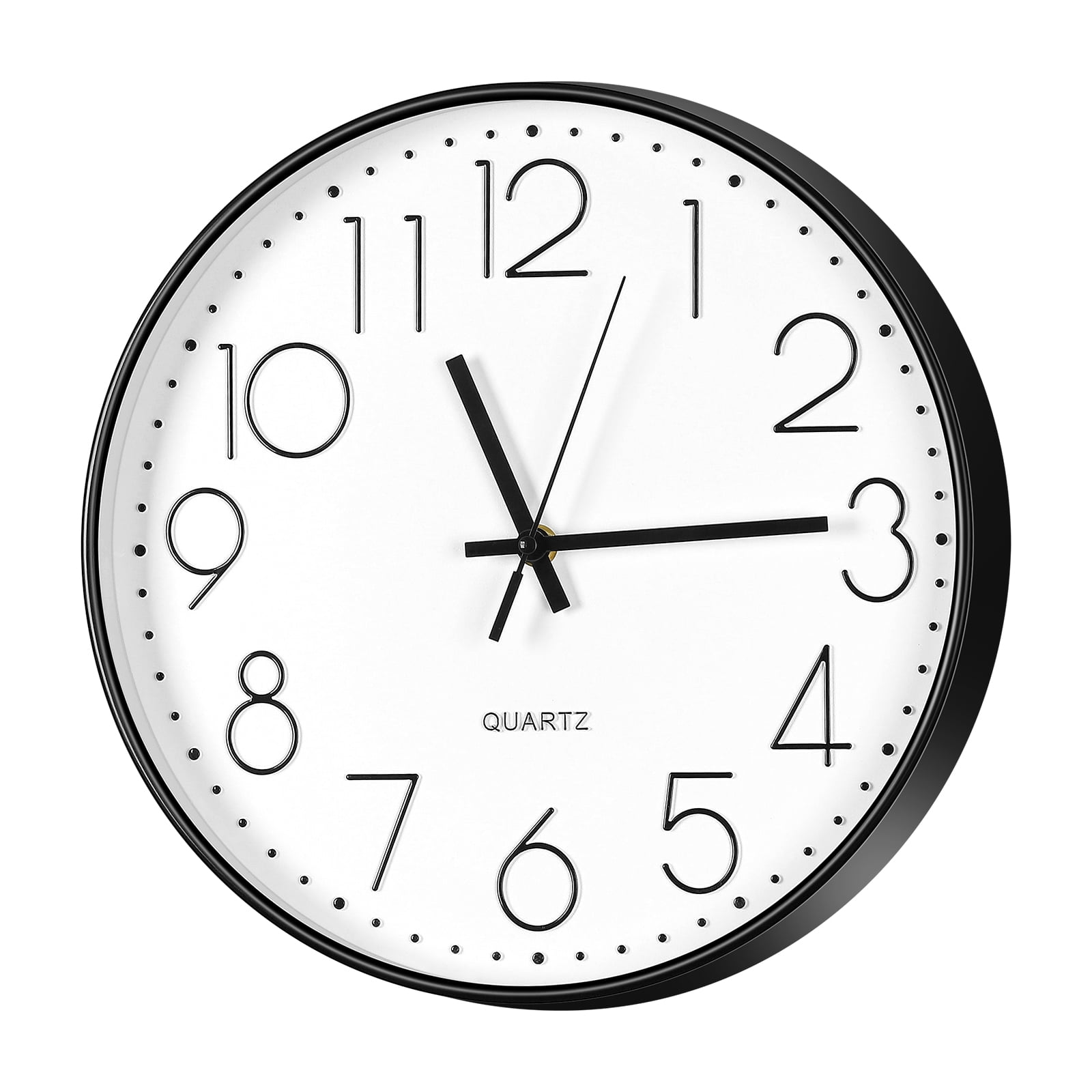 Wall clock Plastic Silent Suitable for decoration 12in Black
