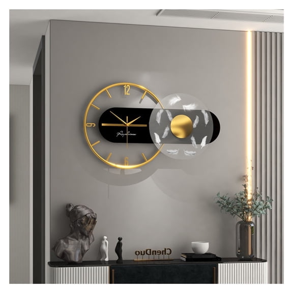 Wall clock, modern wall clock, large silent wall hanging clocks, new creative decorative wall clocks, metal frame wall clock, for bedroom, office, wall clocks for decoration
