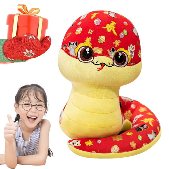 Wall hangs,15 CM Chinese New Year Plush 2025 Stuffed Plush Animals Mascot Doll Plush Toys Chinese Zodiac Decor For Spring Festival New Year