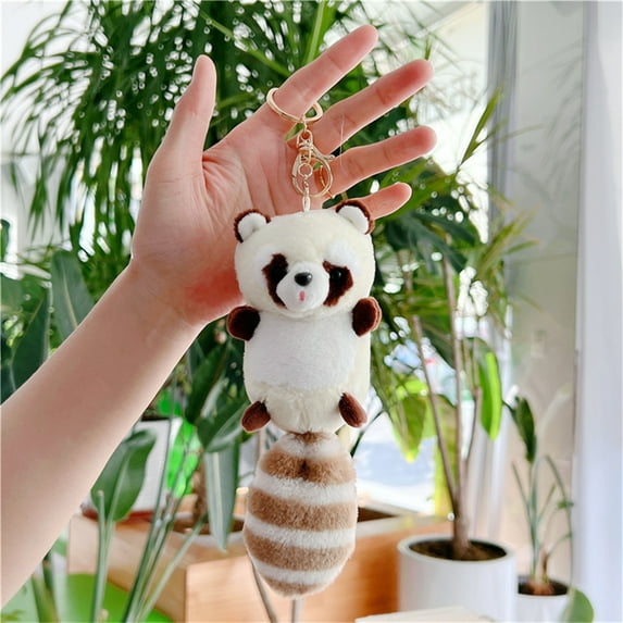 Wall hangs,Abaodam Raccoon Keychains Plush Stuffed Keychain Cute Soft Plush Raccoon Keychain Animal Pendant Toy Jewelry For Bag Purse